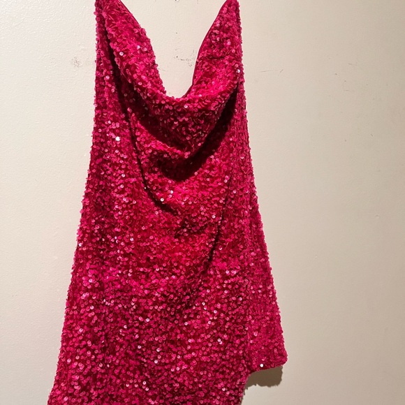 NWT Fashion Nova Pink Sequin Mini Dress - Picture 2 of 5